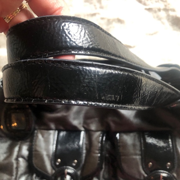 Kenneth Cole Reaction satchel bag metallic look fabric - Picture 13 of 14